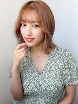 ハピネス 王寺店(Happiness)&nbsp;ココアブラウンオリーブカラーハイライトカラー前髪大人可愛い