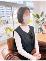 コムヘアー(COM HAIR)&nbsp;ボブ。グレージュ。ダブルカラー。