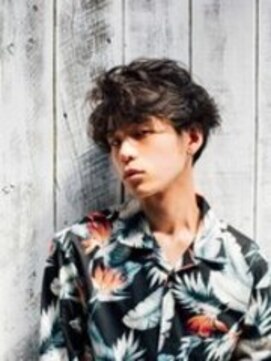 フラミューム 藤沢(flammeum) 無造作黒髪パーマ【藤沢】