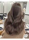 艶髪レイヤーカット韓国ヘアーグレージュ髪質改善トリートメント