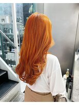 シェリ ヘアデザイン(CHERIE hair design)&nbsp;ブリーチ1回で作るオレンジカラー☆