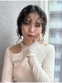 パーマアレンジ　くるくるパーマ　イメチェンヘアスタイル