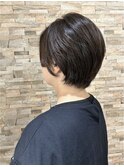 ショートボブ/大人かわいい／丸みショート/トリートメ ント