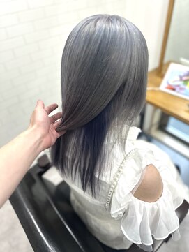 アグ ヘアー トリコ 久喜3号店(Agu hair trico) シルバー×ラベンダーブルー