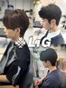 【メンズ韓国ヘア】メンズカット＋カルマパーマ＋ダウンパーマ￥14,300
