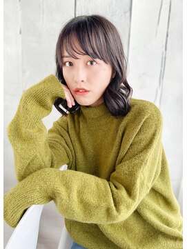 セントラル プラスエヌ(CENTRAL+n) 20代30代40代　黒髪ミディアムくびれレイヤー＃883