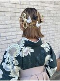 卒業式/成人式　ミディアムボブタイトヘアセットハイトーン