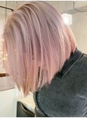 ペールラベンダーの柔らかボブ（アディクシーカラー）