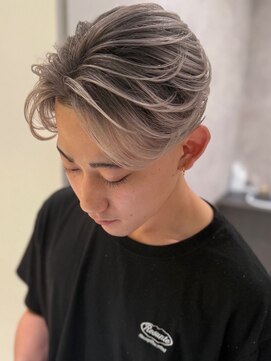 アンサー 渋谷(ANSWER) メンズバレイヤージュカラーハイライトカラーセンターパート韓国