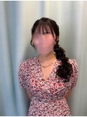 サイド編みおろし