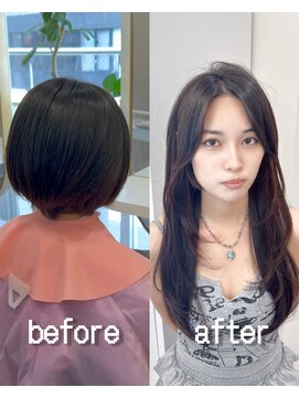 ガルボヘアー 心斎橋店(garbohair) 心斎橋プルエクステプルシールエクステショートから馴染ませ