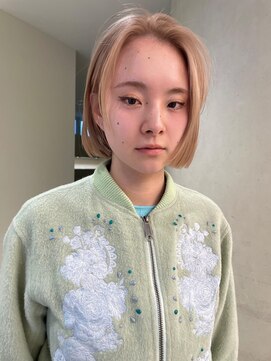 ルノ(RUNO) 切りっぱなしショート・ボブ/ミニボブ/前髪なし/20代/ロブ/丸顔