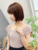 アトラスサロン 札幌大通り(Atras.salon)&nbsp;札幌/髪質改善/ピンクベージュ×うる艶☆ワンカールボブ