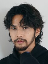 フィフス 渋谷(fifth)&nbsp;渋谷ルーズパーマメンズカットセンターパートフェザーパーマ眉毛