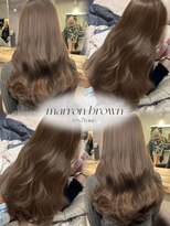 ベレーザ 渋谷(BELEZA)&nbsp;17769ココアブラウンシャンパンベージュ韓国巻きレイヤーカット