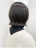 say.ボブくびれレイヤーボブオリーブグレーダークレッドベージュ