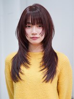 アイティーバイアルバム 松戸店(IT by ALBUM)&nbsp;顔周りレイヤーロング前髪カット韓国ヘア_F21482