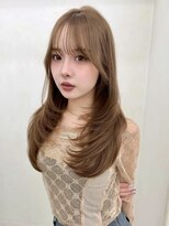 エニ 自由が丘(ENi) ミルクティーブロンド/ワンホンレイヤー/ニュアンスウルフ