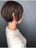 【morio池袋】大人かわいい黒髪前下がりマニッシュショート