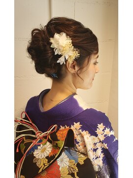 パリスパート2 振袖 編み込みボリューミー ヘアスタイル・2