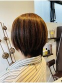 ハイライトグラデーションボブ