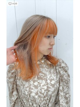 ハート(HART) オレンジ×インナーカラー