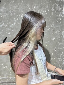 トリエ 川越(torie) ホワイトベージュミルクティーインナーカラー髪質改善