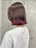 サクラ オモテサンドウ(SAKURA)&nbsp;裾カラー レッドピンク エンドカラー 表参道