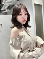 ミンクスオーバー(MINX OVER)&nbsp;前髪/こなれミディ/イメチェンヘアスタイル/ウェーブパーマ