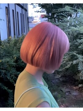 ルプラ ガーデン(le-pla garden) 切りっぱなしボブ#ブリーチ#ダブルカラー#ピンク#豊橋#豊川#田原