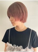 ハイトーンレイヤーボブミディアムレイヤーショートウルフボブ