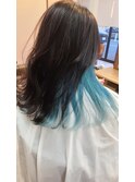 インナーカラー水色