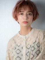 モッズヘア 越谷(mod's hair)&nbsp;オレンジベージュアッシュ抜け感小顔ショートボブv越谷20代30代