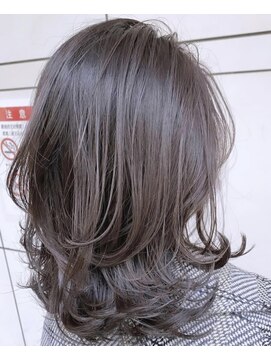 ヘアサロン エフ 渋谷(F) #アッシュブラウン　#ミルクティーベージュ　#レイヤーカット