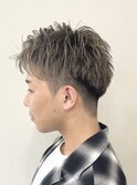 メンズカット×ケアブリーチ×グレージュカラー×アッシュグレー