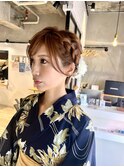 夏のお祭り、花火大会にヘアセット