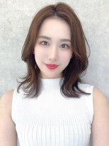 ロエ 福山川口店(loe)&nbsp;【loe】外ハネミディアム×セピアベージュ