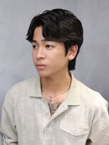 アンサー 渋谷(ANSWER)&nbsp;フェザーパーマ　毛流れパーマ　センターパート