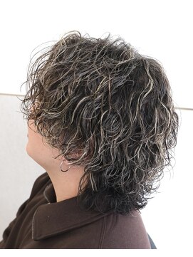 ビカムメンズヘアー 栄店(become men's hair) メッシュブラウンサーフカール