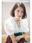 【GARDEN TOKYO】毛先ふわっと柔らかボブにグレージュカラー