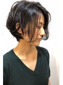 【morio池袋】今年流行前下がり横顔美人ショートボブ
