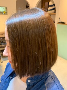 ヘアールーム ニコ(hair room nico)の写真/【OPEN10周年☆/真砂/4席のみ】髪質改善ストレートでダメージを最小限に抑え、抜群のツヤと潤いを実現◎