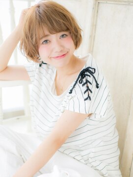 ブルー(BLUE) 大人可愛いくせ毛風ミニウルフマッシュパーマ10代20代30代c水戸