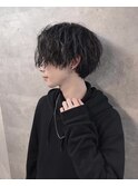 センターパート　ウルフ　ツイストすスパイラル
