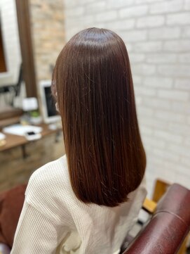 ハサミバイアトリエナガノ 千葉(8sami by atelier nagano) デザインカラー/レイヤーカット/ウエットヘア/オリーブベージュ