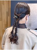 タイトアレンジ艶感黒髪ダークブラウン大人綺麗美人maaya