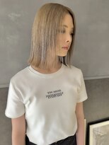 ボコカ(bococa)&nbsp;切りっぱなしボブ×ミルクティーベージュ