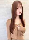 髪質改善トリートメントで叶う美髪ストレート 艶髪 前髪