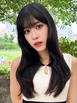 アレン 鳥取北店(ALLEN)&nbsp;黒髪ロング/前髪あり/韓国風/顔周りレイヤー/髪質改善