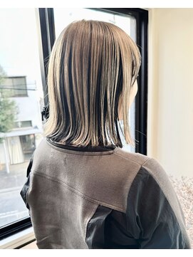 リグリー(regree) 切りっぱなしボブ/アンブレラカラー/ハイライト/髪質改善